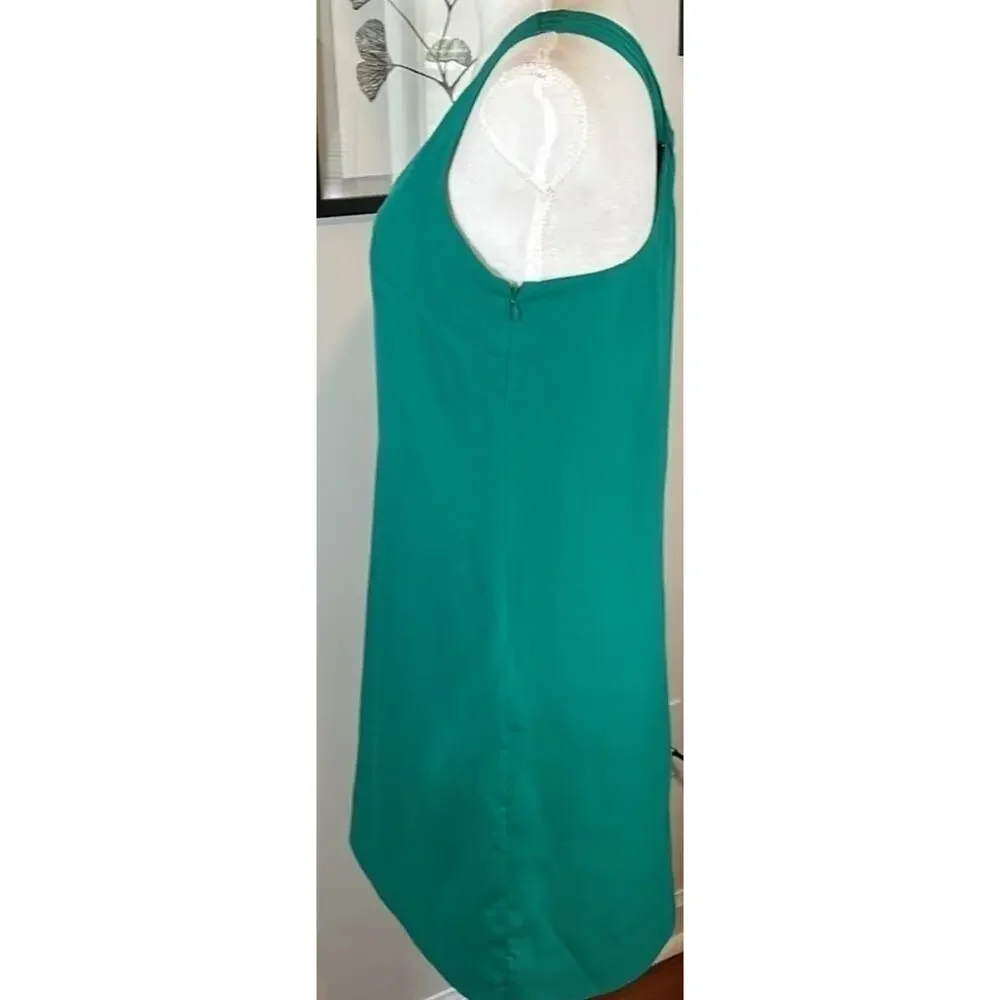 J. Crew Gorgeous Emerald Green Twist Strap Shift Dress/Cocktail Dress